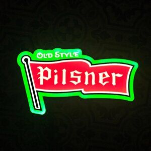 Old Style Pilsner Beer  LED Lightbox Sign with detachable stand - 3D Printed Bar